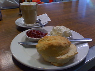 Scone with tea