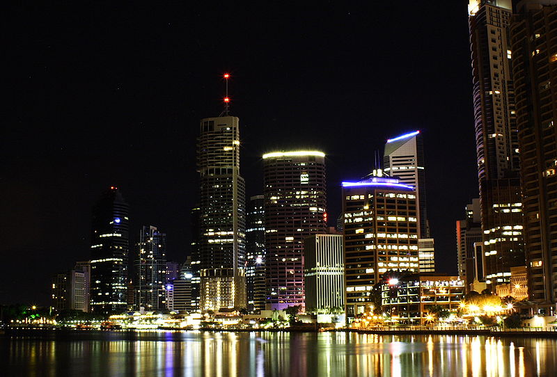 Brisbane skyline at night