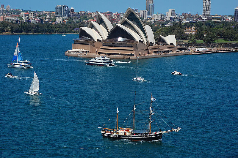 Sydney Opera House with Tall Ship