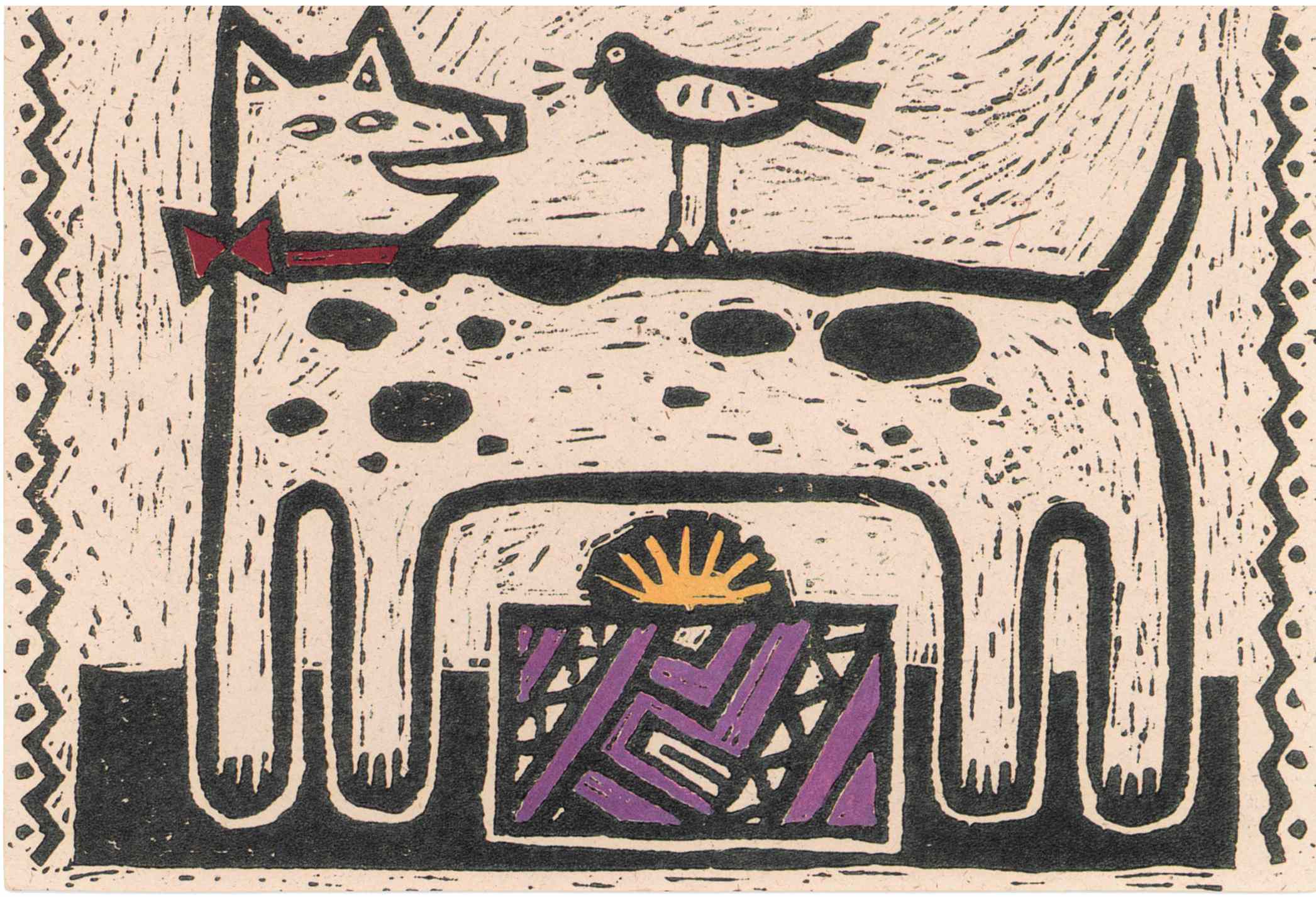 Dog and bird