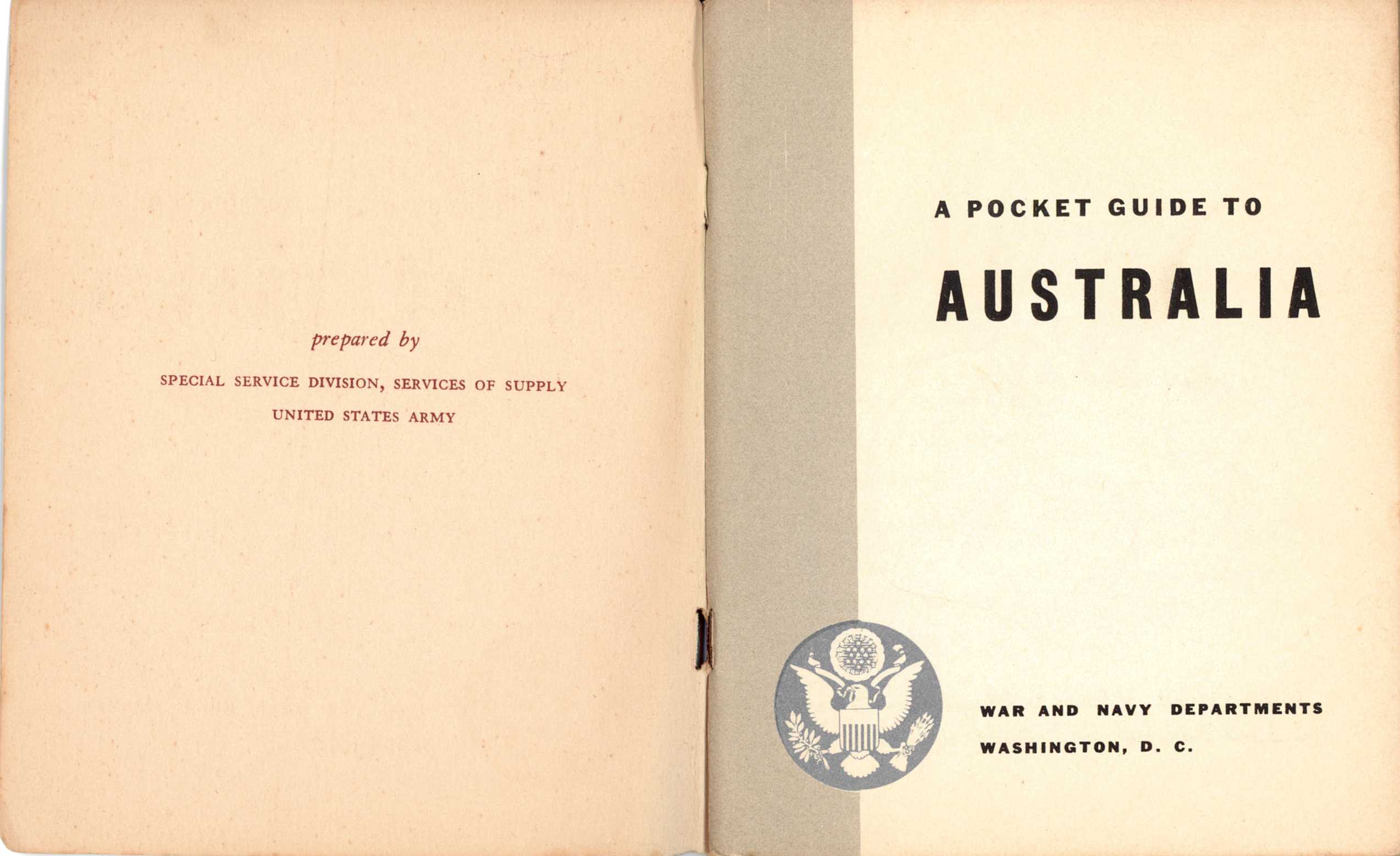 Pocket Guide to Australia title page