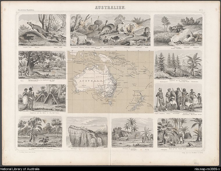 Brockhaus map of Australia